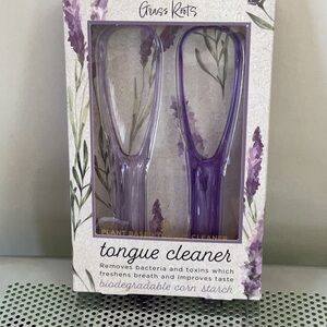 Purple Tongue Cleaner Set